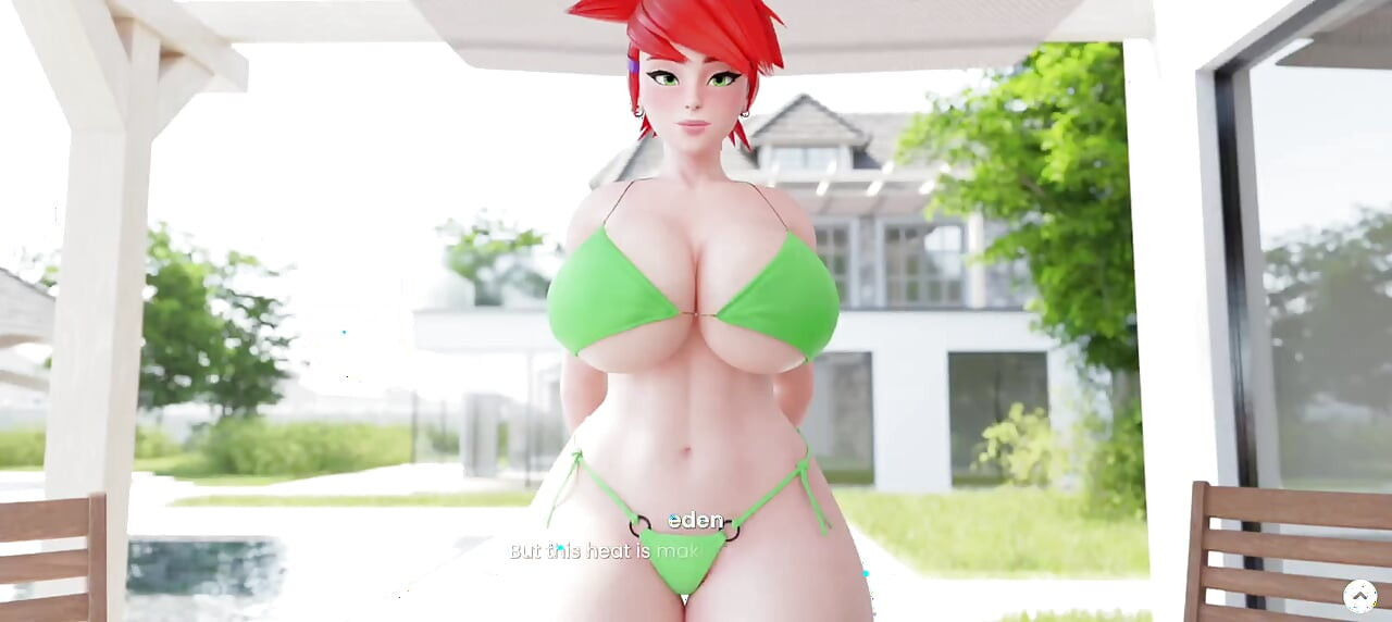 Siera let's Eden fuck her big ass at the pool