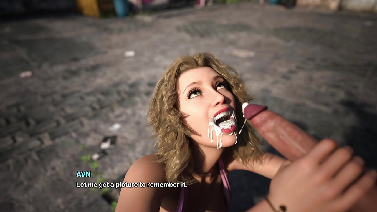 My Bimbo Dream 49 - Blonde Bimbo Gets A Huge Facial In The Public