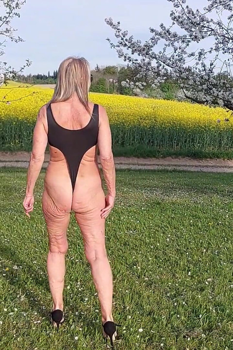 A Super-hot Granny in a Racy Thong Bodysuit!