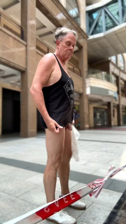 Naked without pants in public