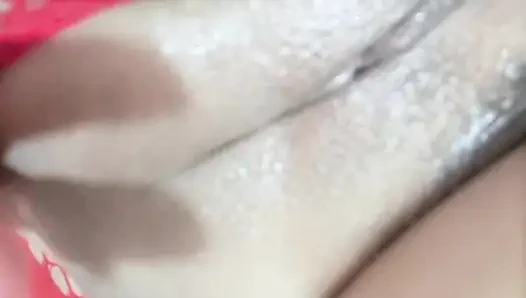 The stepsister's virgin pussy, I tease her with my huge cock and my tip