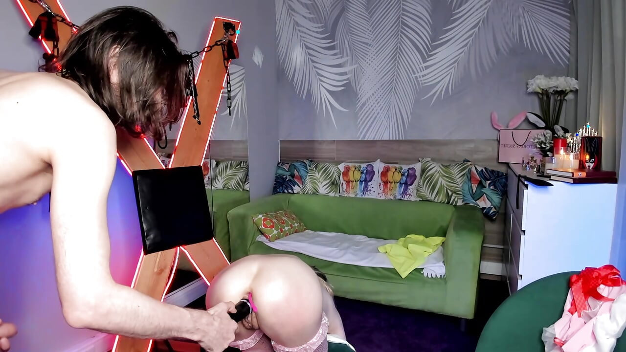 18YO BAD MAID PUNISHED AS HUMAN FURNITURE... All holes used Magic wand + Lush DP, hard pounding, ATM & anal creampie
