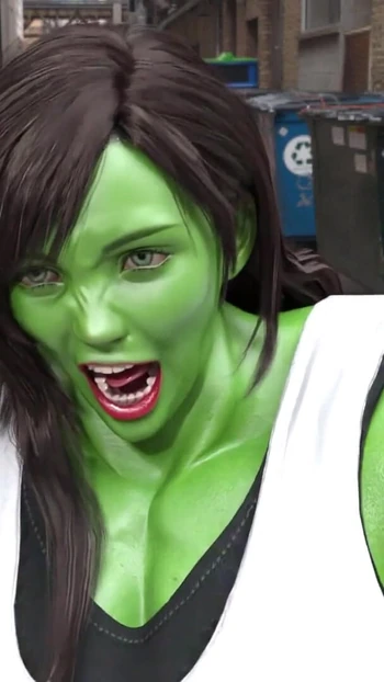 Must-see moment from "tifa lockheart turns into she hulk"