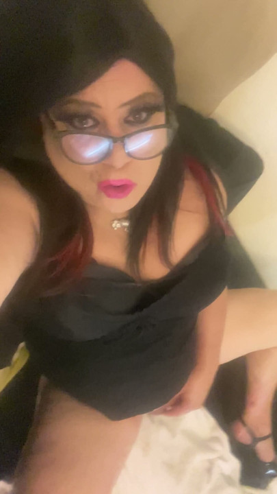 CD Krissy Sweets 🍭 in her pink babydoll lingerie heels talking dirty and needthick cock deep inside her tight ass | Clip 1