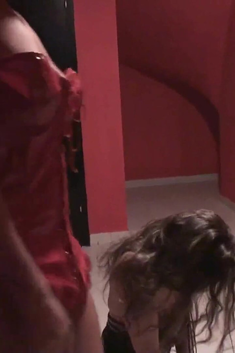 Lezdom dominant licking