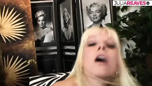 Blonde girl sucks a huge cock then gets a hard anal fuck