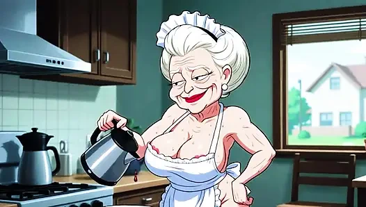 Ai Matures in Kitchens with Big Tits