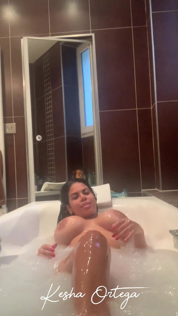 Captivating moment from "Hot AF Brunette Kesha Ortega Plays With Her Massive Tits!"