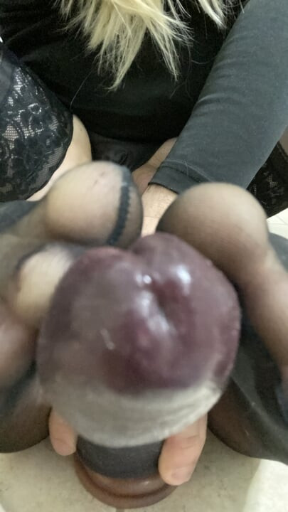 Crossdresser Madison CD sucks a dildo? Rubs it on her asshole for anal masturbation then gets into foot fetish takes her heels