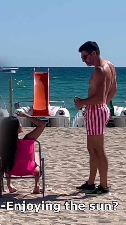 Hot Colombian Bikini Teen Gets Picked up in the Beach!