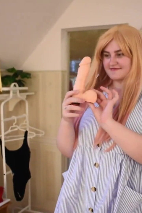 Kira in Wonderland fucked by dildo