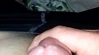Jerking off a thick load
