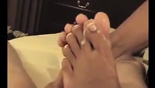 French Pedicure Footjob
