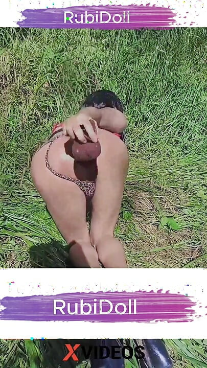 Rubidoll Big Ass Has Fun With Her Dildo Outdoors