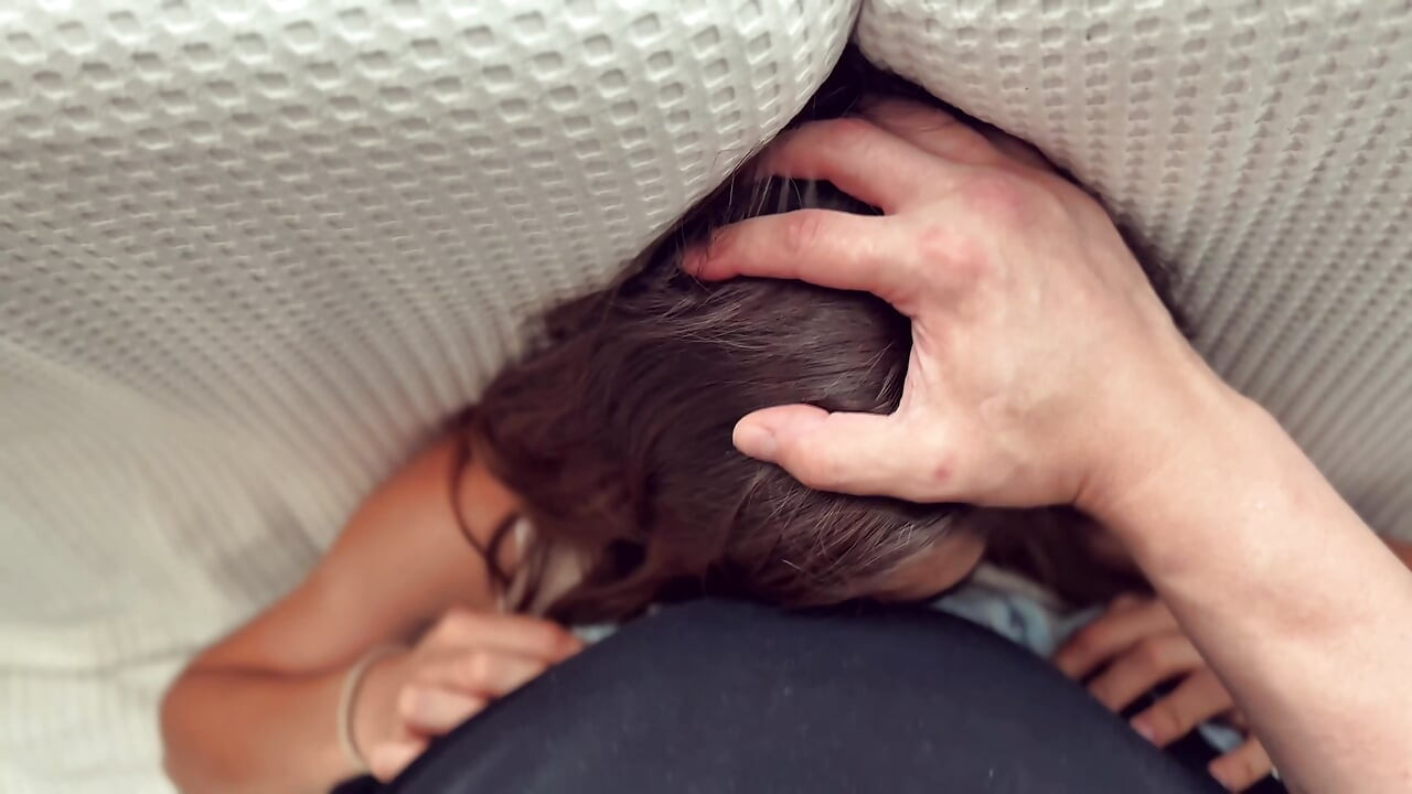 Intense Deepthroat Gagging Blowjob on the Sofa Part 3