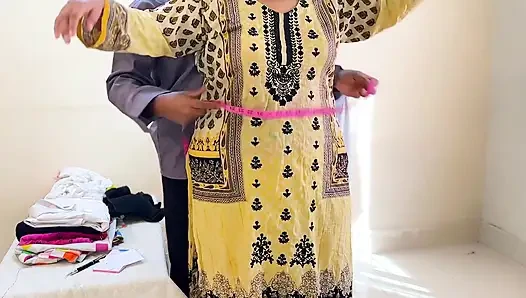 Schneider fickt mich, wenn ich zu ihm gehe, um ein neues kleid zu machen!