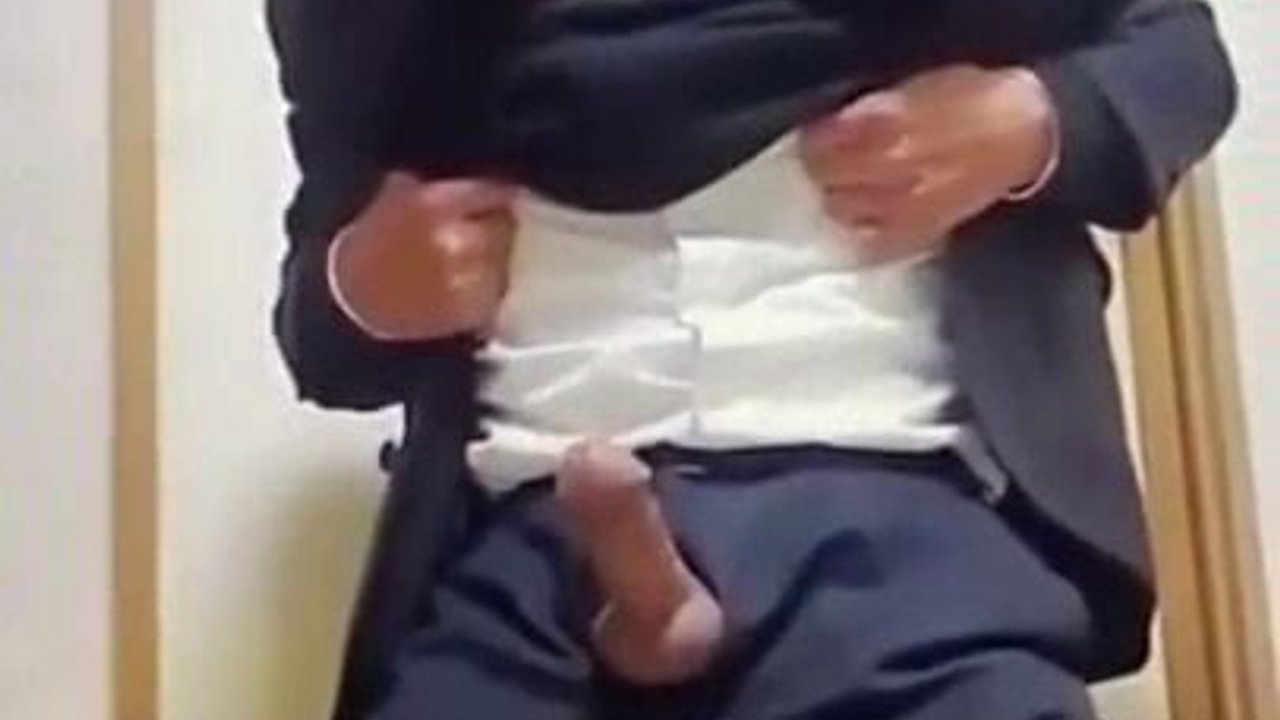 Strong japanese daddy in suit cums handsfree