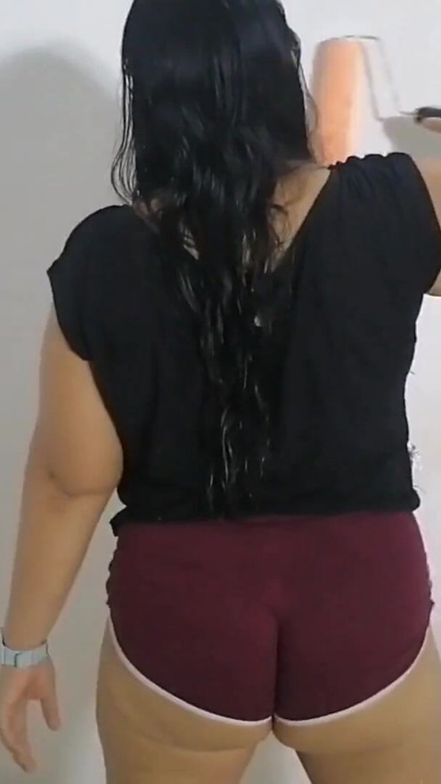 My stepmother is fascinated that I see that big ass she has for me to fuck her | Clip 1