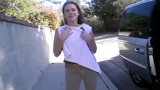 Vintage Cum Walk Van Sex Pickup! Christie Lee