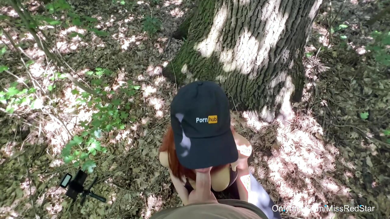 Fuck and Suck BIG Tits Stranger in Woods