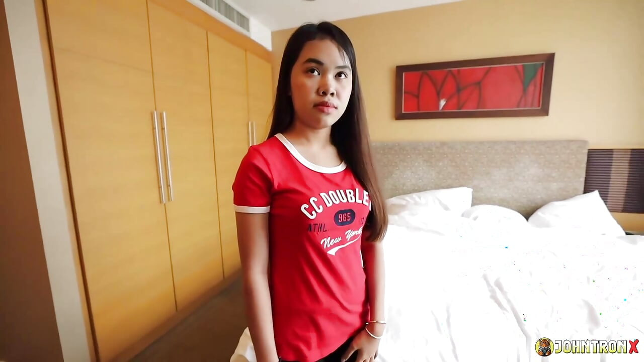 JohnTronX - All natural Asian babe gets spooned hard and filled with jizz