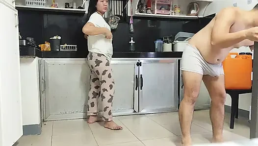 SNEAK FUCK AT THE KITCHEN BEFORE GOING TO SLEEP