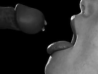 Adegan slow mo crot di mulut! Model telan sperma banyak banget setelah pemotretan