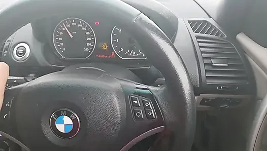Cute Blonde Dildo Fucks Her Pussy While Her Uber Driver Has to Watch