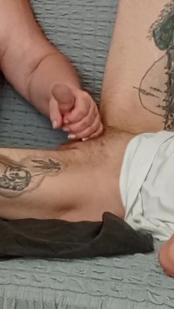 Memorable moment from "My mother-in-law helps me jerk off so that I cum"
