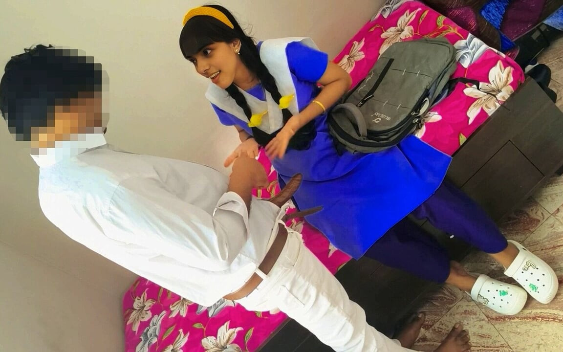 Big Cock Senior Fucking a Young Virgin Indian Student in Uniform