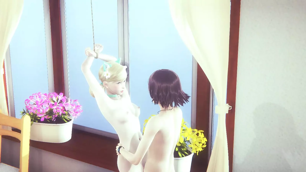 Hentai Uncensored – Blonde cat girl and friend get fucked several times