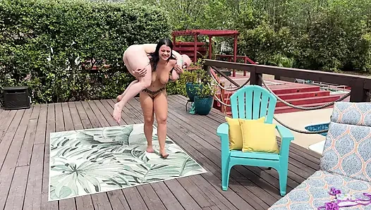 Nude Lift and Carry Featuring Nadia White and Baxx