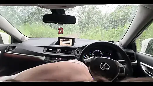 A Friend's Delicious Ass Helps You Relax in the Car on a Rainy Day
