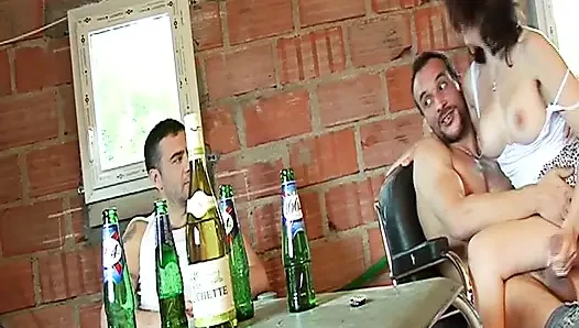 Hot DP group action with stunning French babes