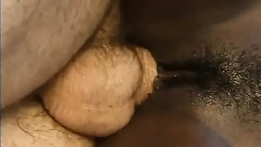 Well graced black babe with perfect body gets her shaved cunt fucked on the knap