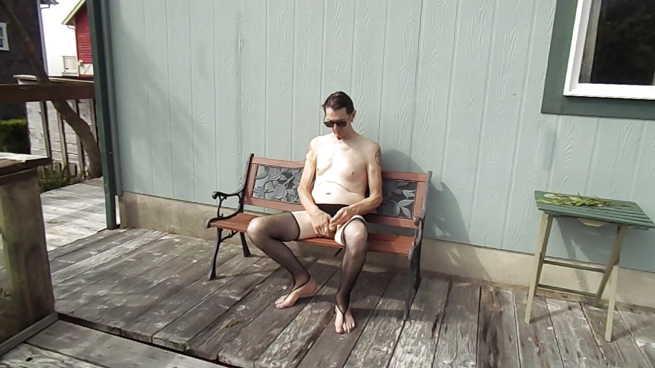 kevinstockings outside on my deck