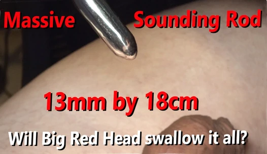 Uncut Cock deep Sounded by extreme ...mm Hegar Rod POV with live Audio