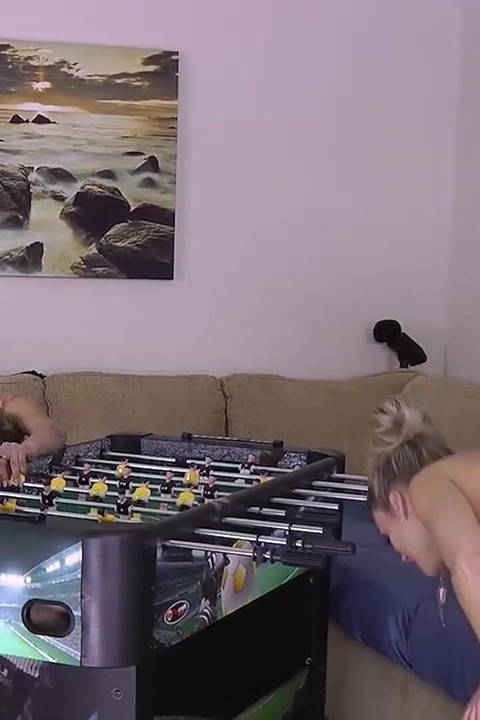 Two Best Friends Navigate This Comedic Strip Foosball Game
