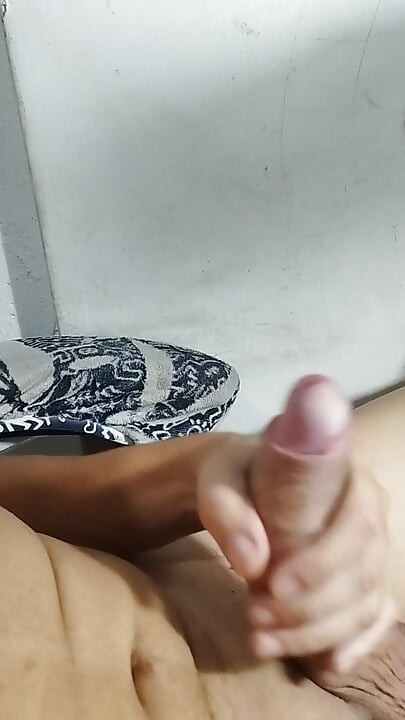 A jerk-off on a hard cock