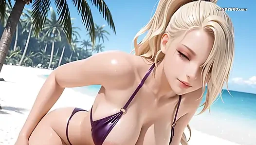 Летний отпуск с Ино Яманака (сгенерированный ИИ)