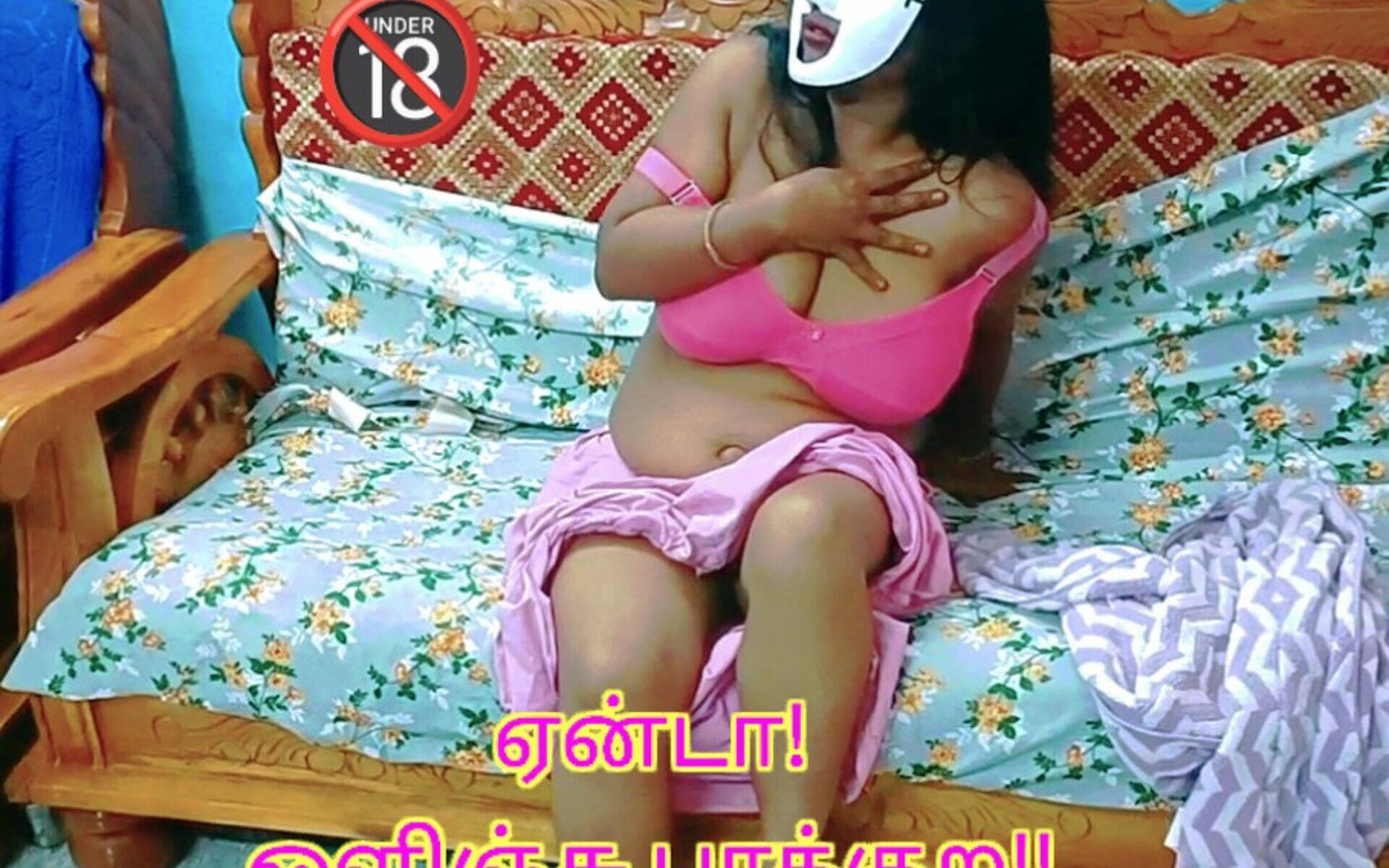 Horny Tamil MILF Caught and Tease Her Stepsister's Stepson Who Is Peeking Her