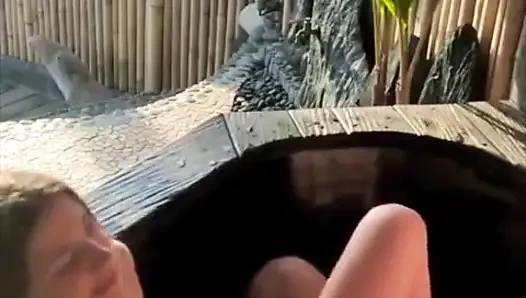 Fuck Young Couple Outdoor Veranda