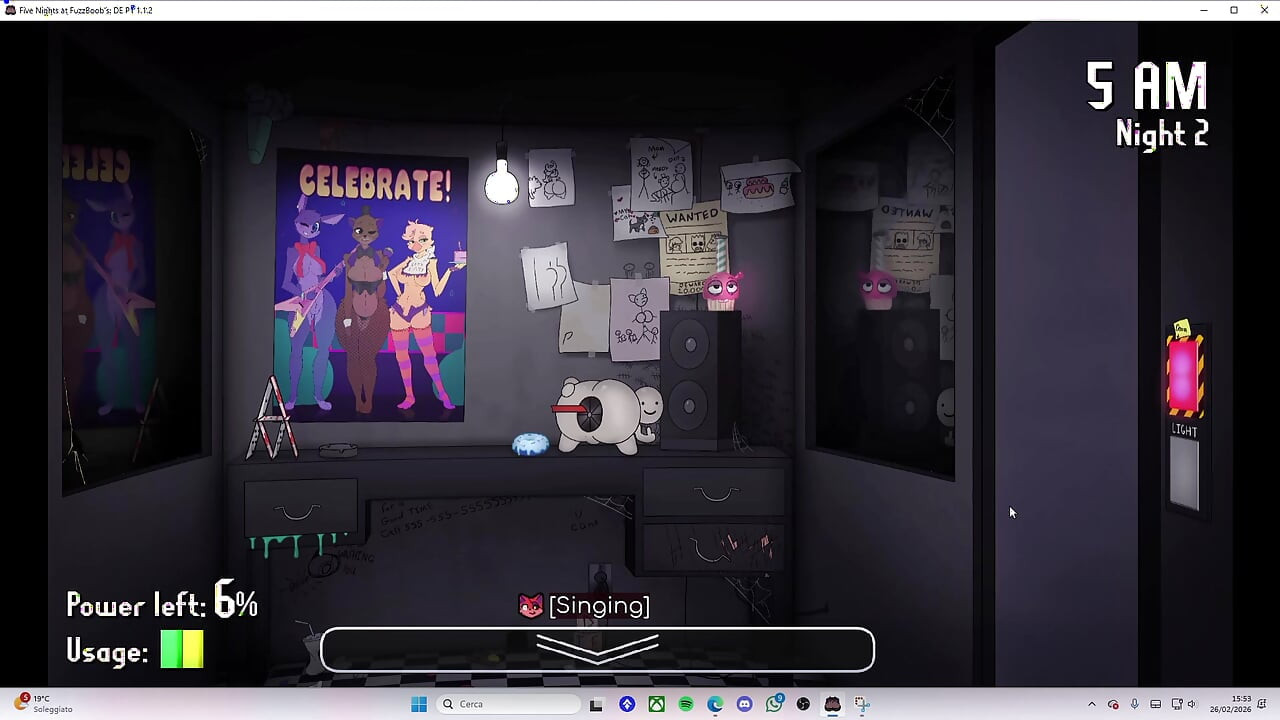 Five nights at FuzzBoob's part 1