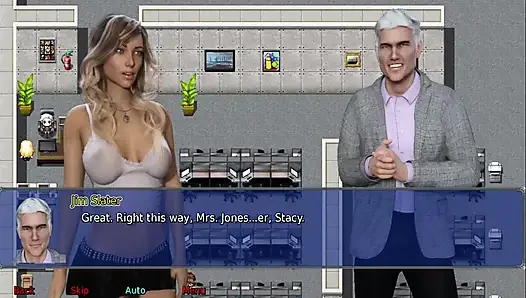 Die büro-ehefrau # 23 - Stacy spielte mit ihrem neuen spielzeug ... Marcus bekam einen blowjob von Stacy