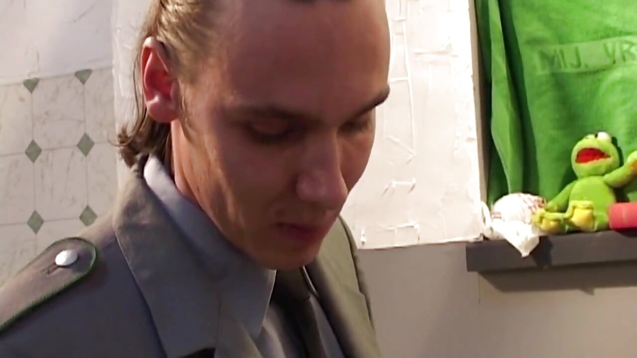 Blonde with Big Tits Fucks Guard - Asian Inmate Joins the Action