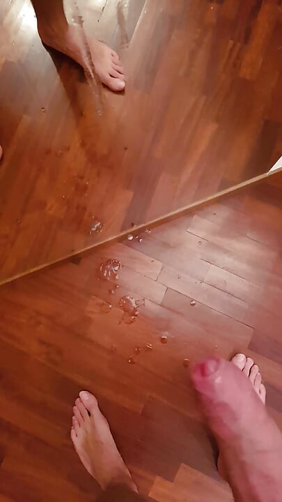 I shot so much hot cum all over the mirror... would you lick it while it drips down? (ASMR - sound on)