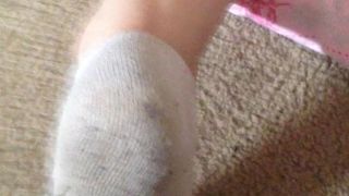 wife Anal with socks