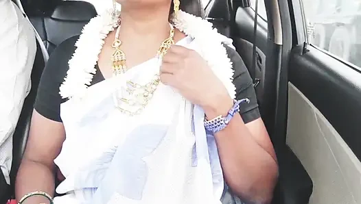 Indian Bhabi Car Sex. Beautiful Saree Housewife Try to Fucking with Stepson Car Drive.telugu Dirty Talks.