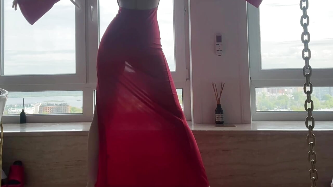thuis ontspannend - yoga - perfecte transparante jurk