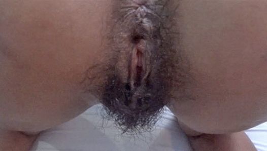 Asiansexdiary, pelzige asiatische Muschi mit Schwanz und Sperma gefüllt